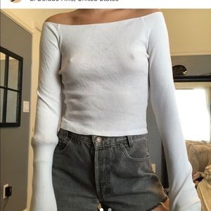 Brandy Melville off the shoulder white top